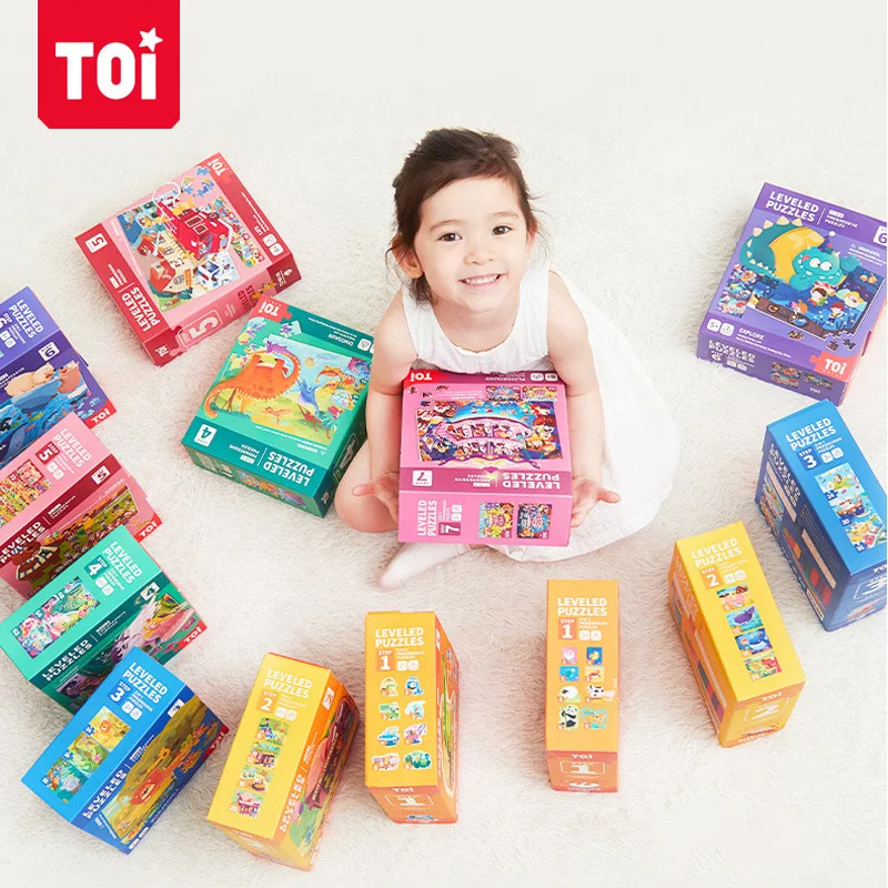 

TOI New Advanced Puzzle Big Piece Jigsaw Children's Enlightenment Toys Baby Montessori Early Education Gift Brain Game for 2-6Y