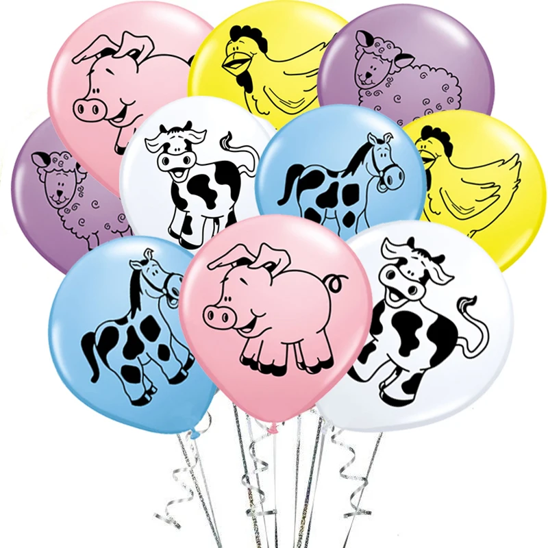 10 шт./лот 12 дюймов животноводческая ферма латексные шары на день рождения