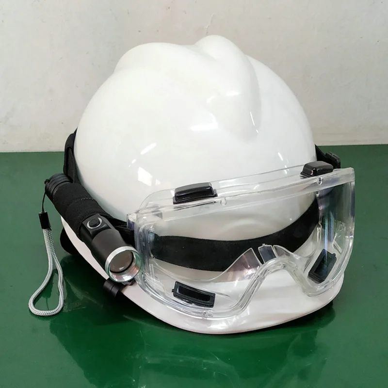 VIP link 40pcs Rescue Helmet Goggles with Headlight Flashlight 10 black+10 red+10 white+10 blue
