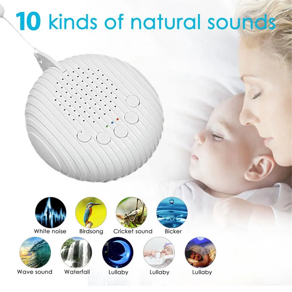 

Baby Sleep Instrument Noise Machine With 10 Kinds Of Natural Sound USB Recharge Sleep Soother Relaxation Monitor For Baby Adult