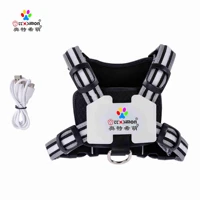 de perro collares service dog vest rechargeable led dog harness for large dog reflective lights personalized
