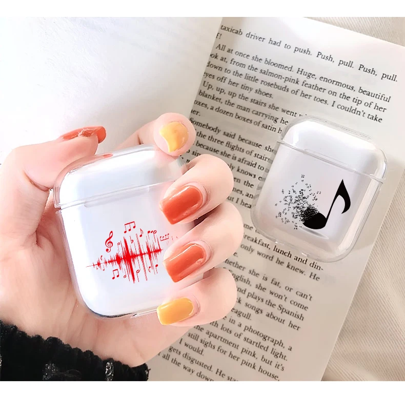 Жесткий ТПУ Bluetooth чехол для наушников AirPod защитный горячий Простой Музыкальный