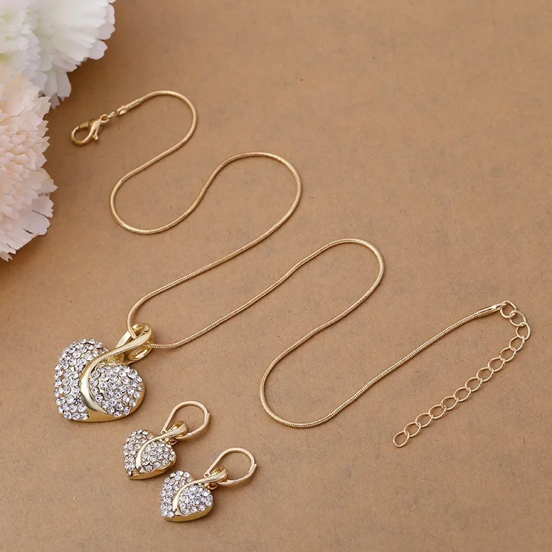 Привлекательные ювелирные наборы с любовным сердцем свадебные комплекты