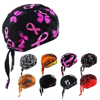 adjustable motorcycle cycling skull cap beanie hip hop dance butterfly print bandana hat helmet liner head wrap pirate scarf
