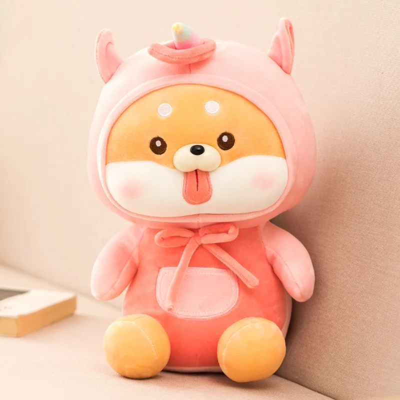 

cute shiba inu plush kids toys shiba inu cosplay animals unicorn dinosaur cattle stuffed doll soft kawaii plush toys kids gift