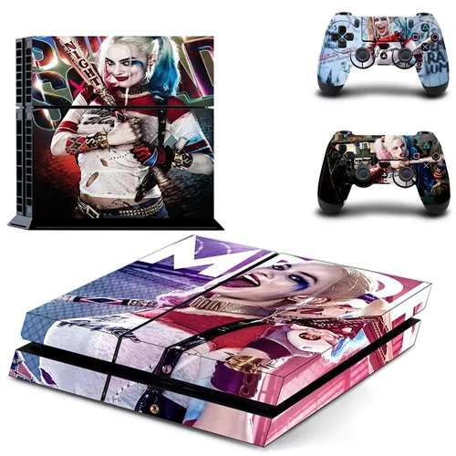 QPTM0408 Харли Квинн, Джокер Бэтмен Супермен пленка наклейка для PS4 наклейка для playstation 4 консоль и контроллеры наклейка для PS4 виниловая наклейка - Цвет: QPTM0408