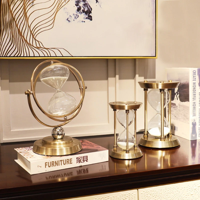 Песочные часы в европейском стиле ретро песочные с таймером металлическом 15/30