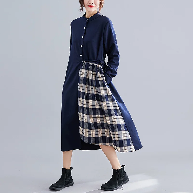 

Новинка 2019, Осеннее женское платье, свободное пикантное вечернее платье с длинным рукавом в Корейском стиле, элегантная женская повседневн...