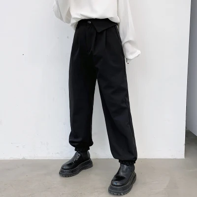 

Штаны мужские весенние, эластичные, с заниженной промежностью, с широкими штанинами, большого размера