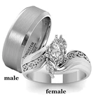 Модные парные кольца, мужские кольца из нержавеющей стали для женщин, кольца с кубическим цирконием, Свадебные обручальные кольца, подарок на день Святого Валентина