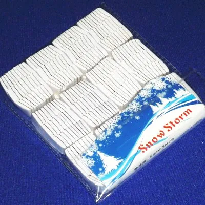 12 шт./пакет ультра-тонкий метель фокусы (белый с металлическим Бумага) зимние