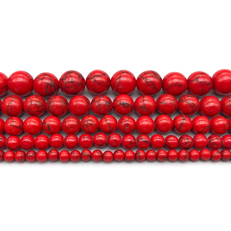

Natural Beads Loose Spacer Red Turquoise Bead for Jewelry Making