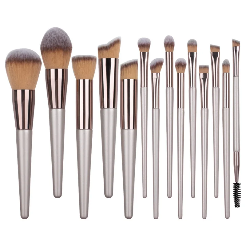 

YXN 14pcs Super Soft Desiger Makeup Brushes Foundation Powder Blush Eyeshadow Blending Cosmetic Set Tools Brochas Maquillaje