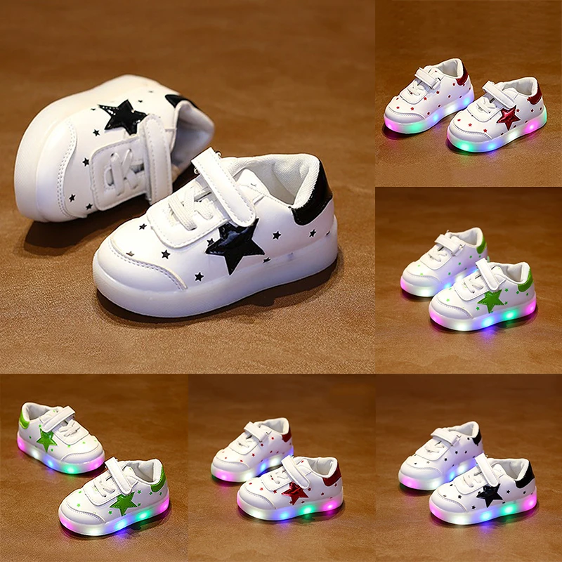 Весенне Осенняя детская обувь для мальчиков и девочек 2020 Новые блестящие уличные