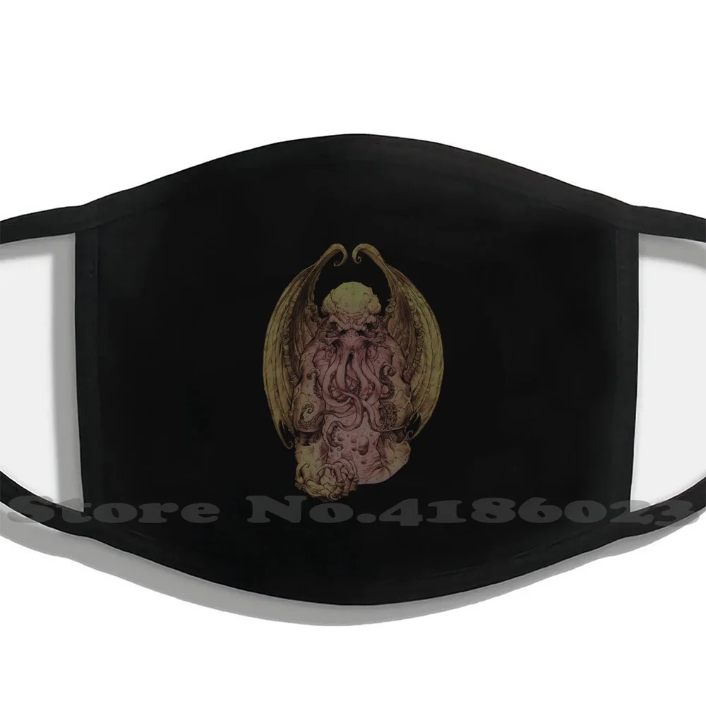 

Cthulhu - God Of Cosmic Horror Funny Cool Filter Mask Face Masks Miskatonic University Cthulhu Rlyeh The Deep Ones Great Old