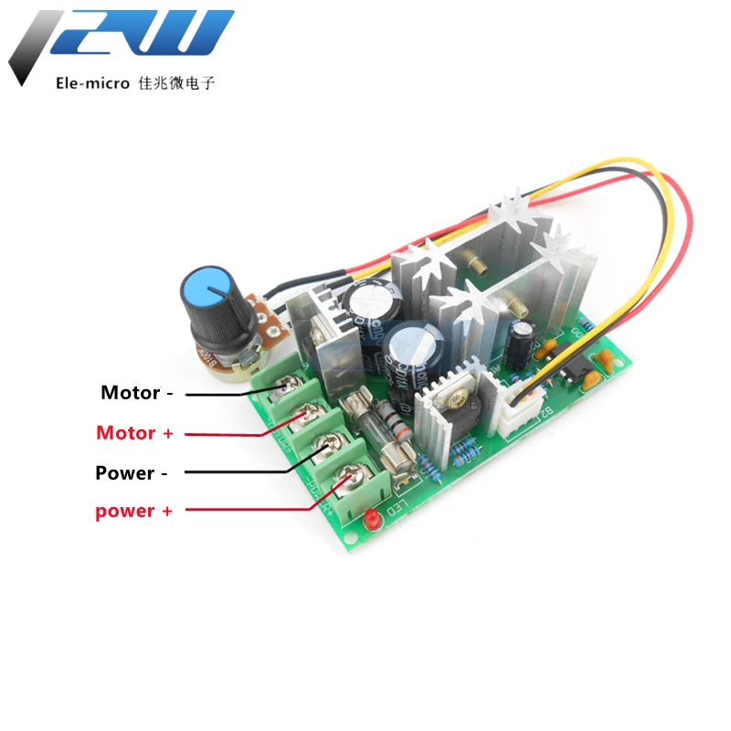 Двигатель постоянного тока регулятор скорости 12V24V36V48V высокой мощности привода