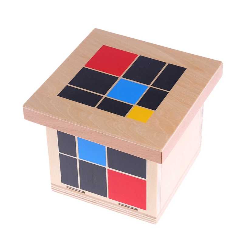 

Early Learning Educational Toys Montessori Wooden Trinomial Cube for Toddlers N1HB