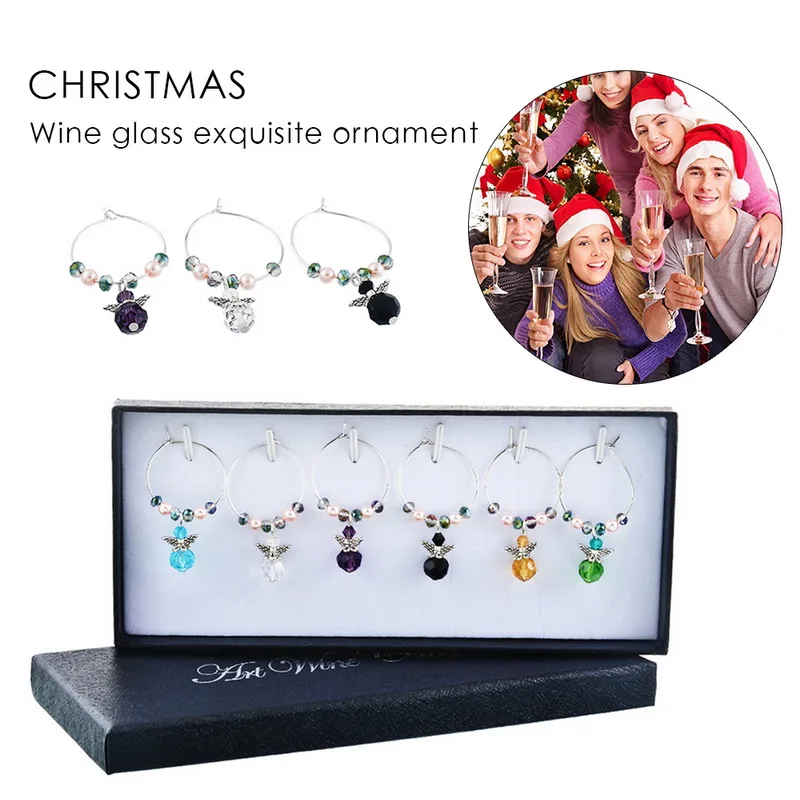 6 шт./кор. хрустальные подвески для Винных Бокалов ярлыки стебля маркеры напитков