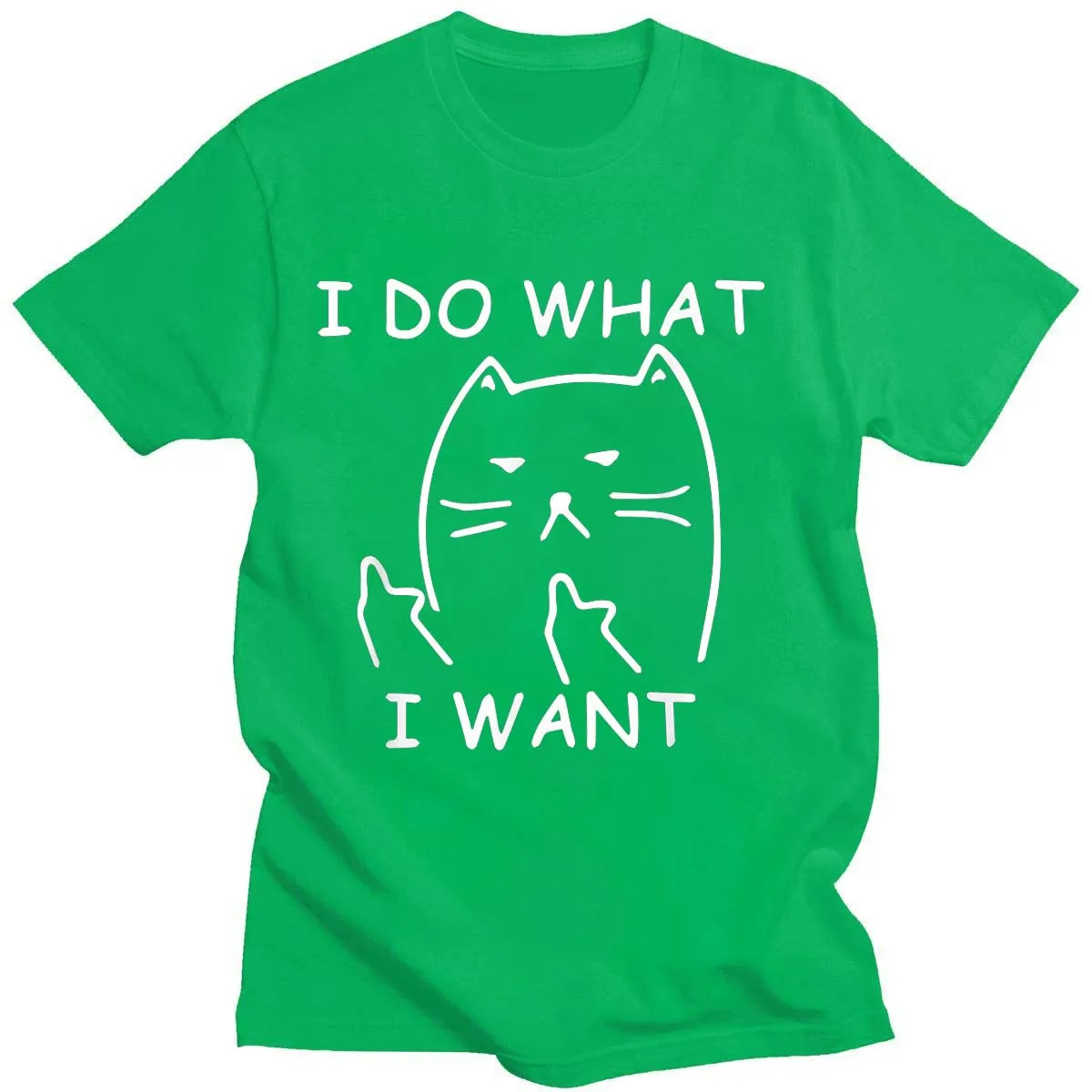 

Summer 100% Cato Short Mouw Funny Cat Print Men T shirt Casual Cool Cat Men T-shirt Loose T-shirt Men's tee Shirt