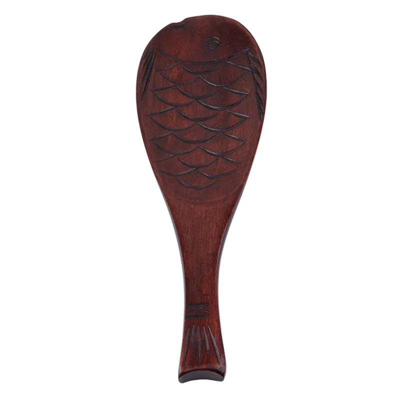 2019 деревянная ложка для риса в форме рыбы антипригарная еды кухонная утварь