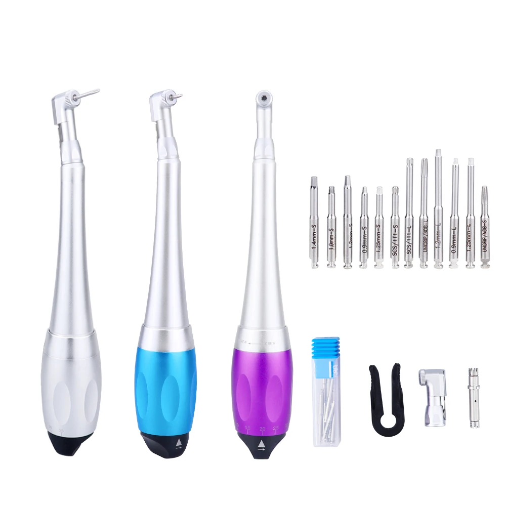 

Dental Implan Tool Restorat Adjustable Universal Implant Torque Wrench 5N-35N Drivers 2.35mm Latch Type Bits Contra Angle