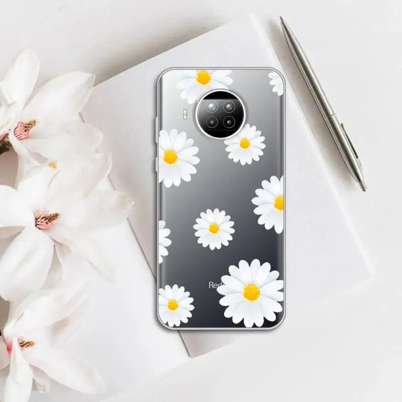 

Summer daisy sun flower yellow Phone Case Transparent for Xiaomi mi note 10 8 9 t HUAWEI p30 40 11 Samsung S 8 9 10 20 pro lite