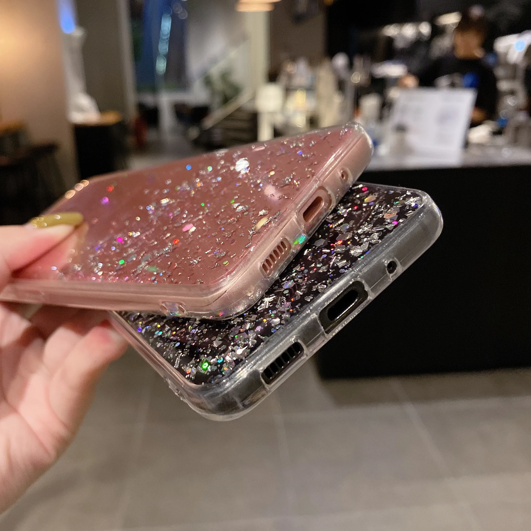 

Transparent Soft TPU Phone Case For Xiaomi Redmi 6A 7A 8A 9A 9C Note 5 6 7 8T 9s 10 Pro Max K20 K30 Pro Glitter Back Cover Cases