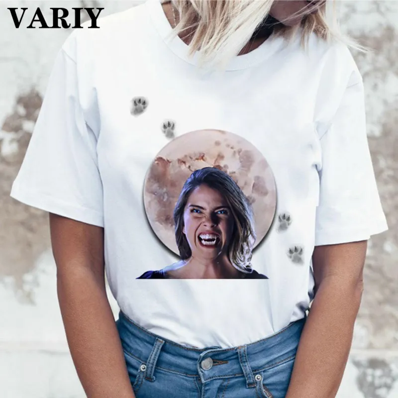 Футболка женская в стиле Харадзюку топ с забавным графическим принтом