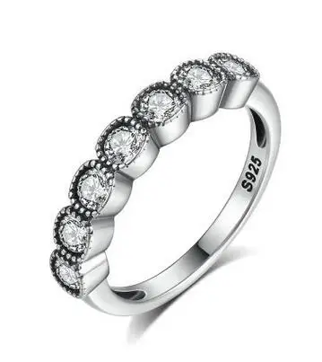 5 925 Sterling Silver Headband Ring Two Hearts and Valentine's Day Love Jewelry Ring - Main Stone Color: 5