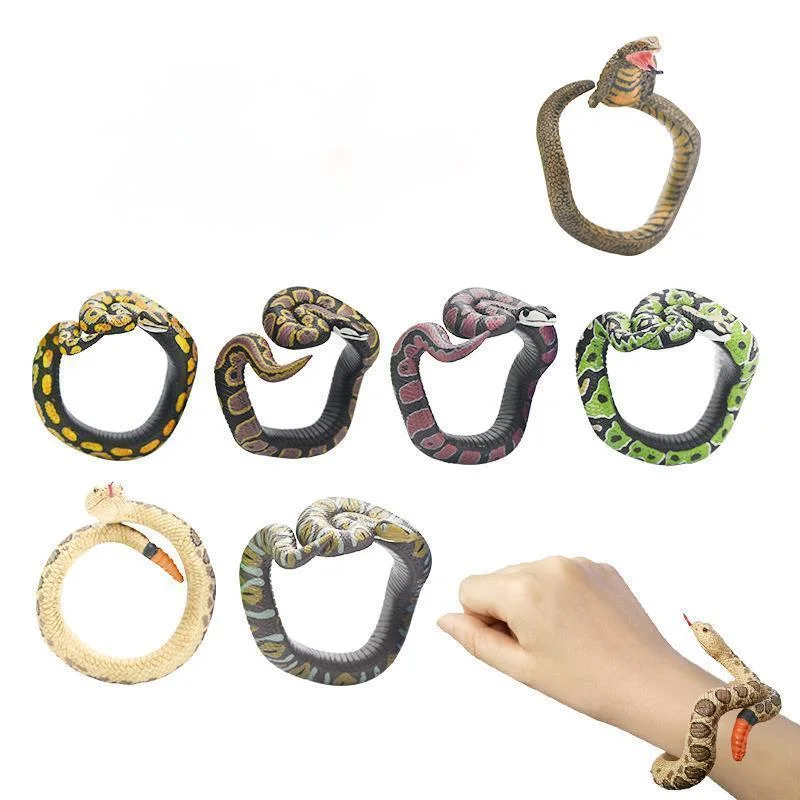 

Jokes Toys Halloween Trick And Prank Simulation Snake Toy Python Bracelet Simulation Animal Model Toys For Adults 18