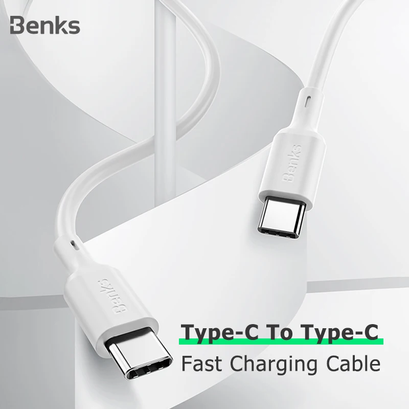 USB кабель Benks Type C для Ipad Pro провод Apple Macbook Huawei быстрой зарядки и передачи данных Xiaomi