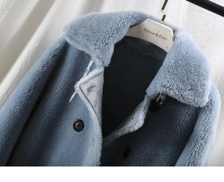 Женское плотное шерстяное пальто OFTBUY, со шерсти, зимняя тканевая двубортная парка, теплая свободная верхняя одежда