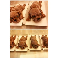 3d cute shar pei ice cream mousse cake chocolate silicone mold cake decorations cake decoration accessories baking accessories