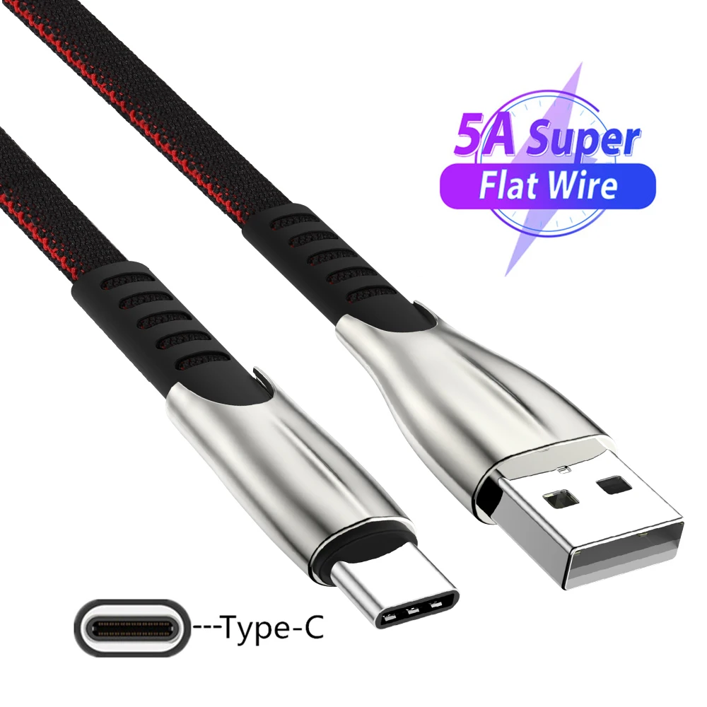 Кабель Micro USB Type-c 5 0a для быстрой зарядки и синхронизации данных iPhone 8 7 Plus X XS Huawei Honor