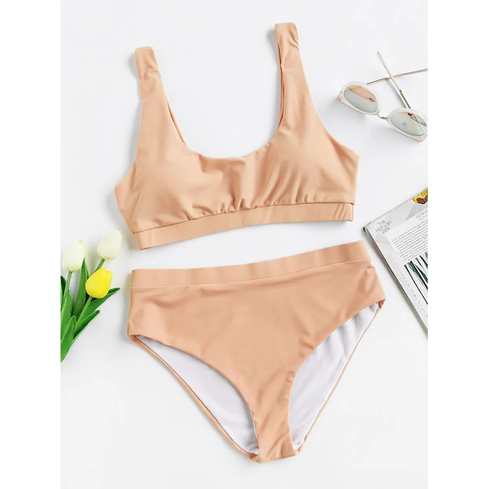 Новинка винтажное бикини женский купальник 2020 Холтер пуш ап набор ретро средняя