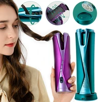 cordless automatic hair curler electric ceramic curling iron machine usb rechargeable curls waves lcd display rotate wave styler