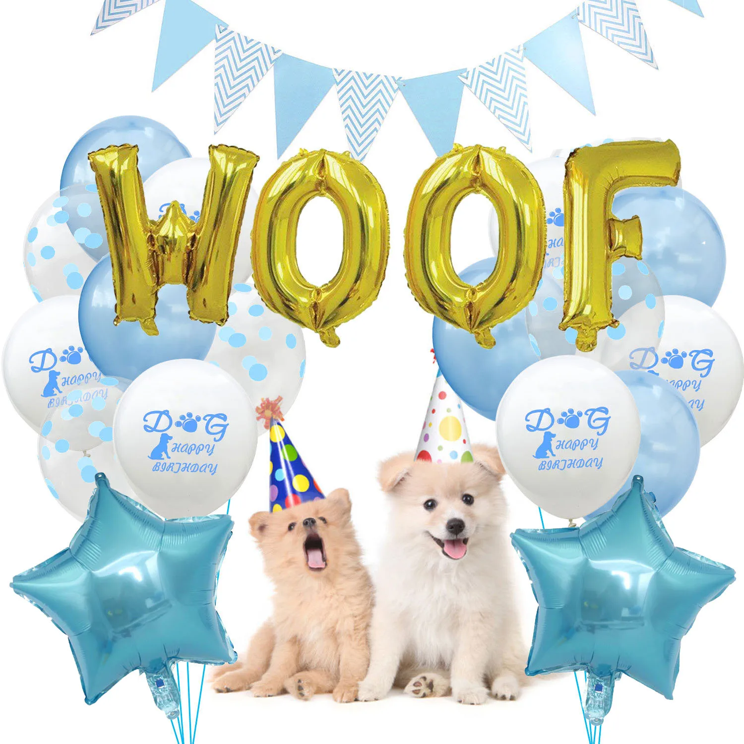 Декоративные воздушные шары для собак на день рождения милые вечерние баннеры с