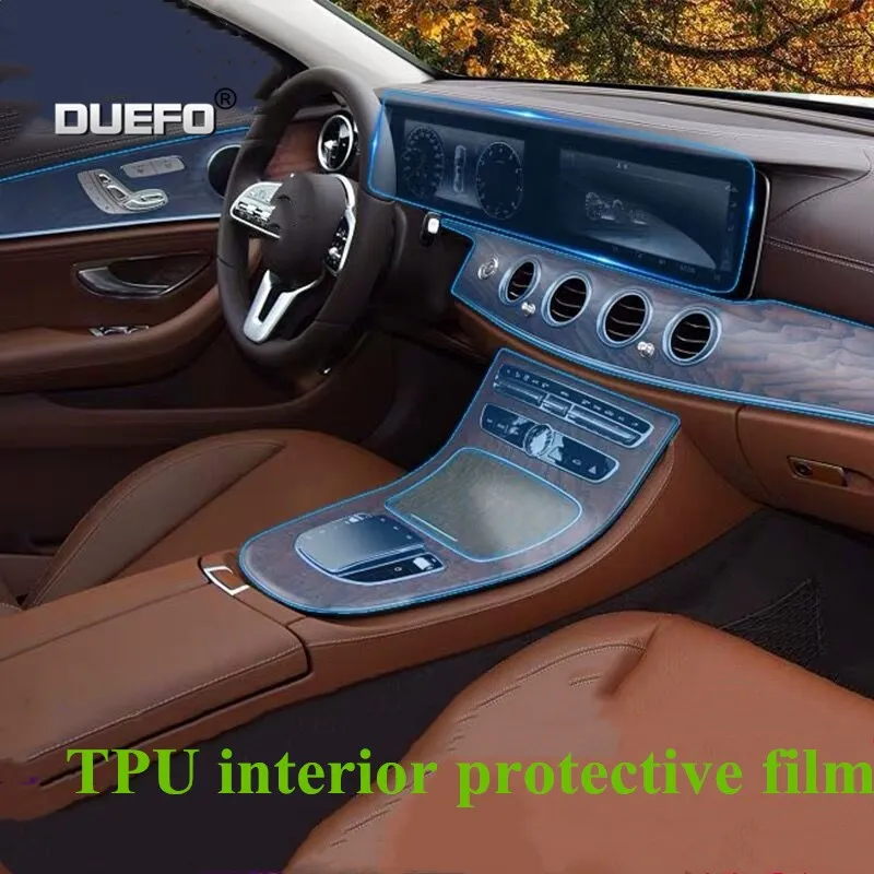 Автомобиль для Mercedes BENZ W213 E200/260/300/200L/300L ТПУ внутренняя наклейка центральная консоль прозрачная защитная пленка-стикер