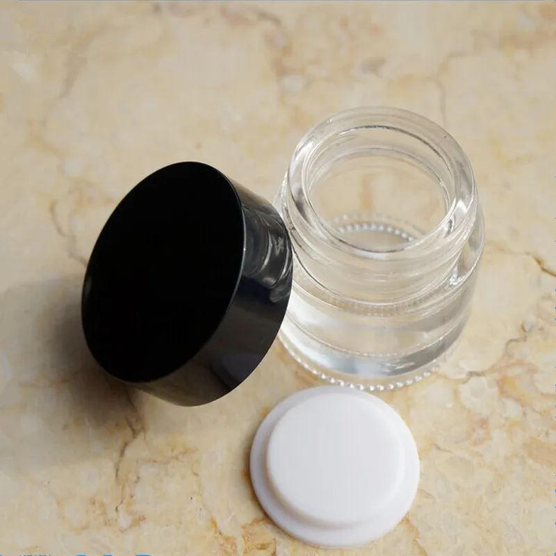 5g пустые стеклянные банки с алюминиевой крышкой многоразовый косметический