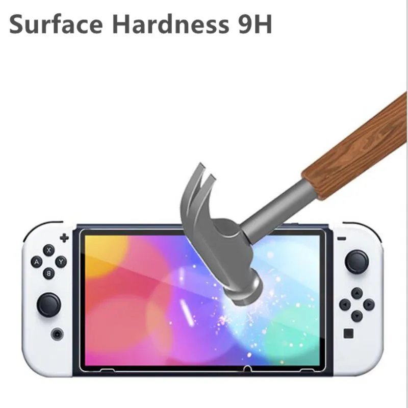 50 pack for nintendo switch oled 7 inch tempered glass 9h hd screen protector film guard ultra thin cover for ns oled 2021 free global shipping