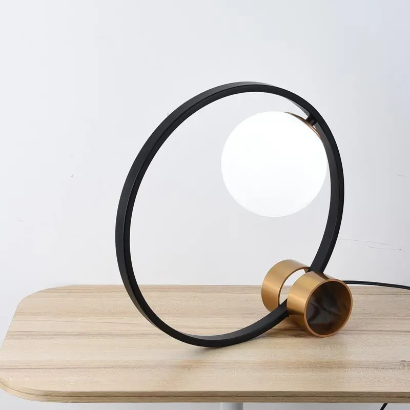 Скандинавский дизайн светодиодный настольный светильник Fixtrues белый стеклянный