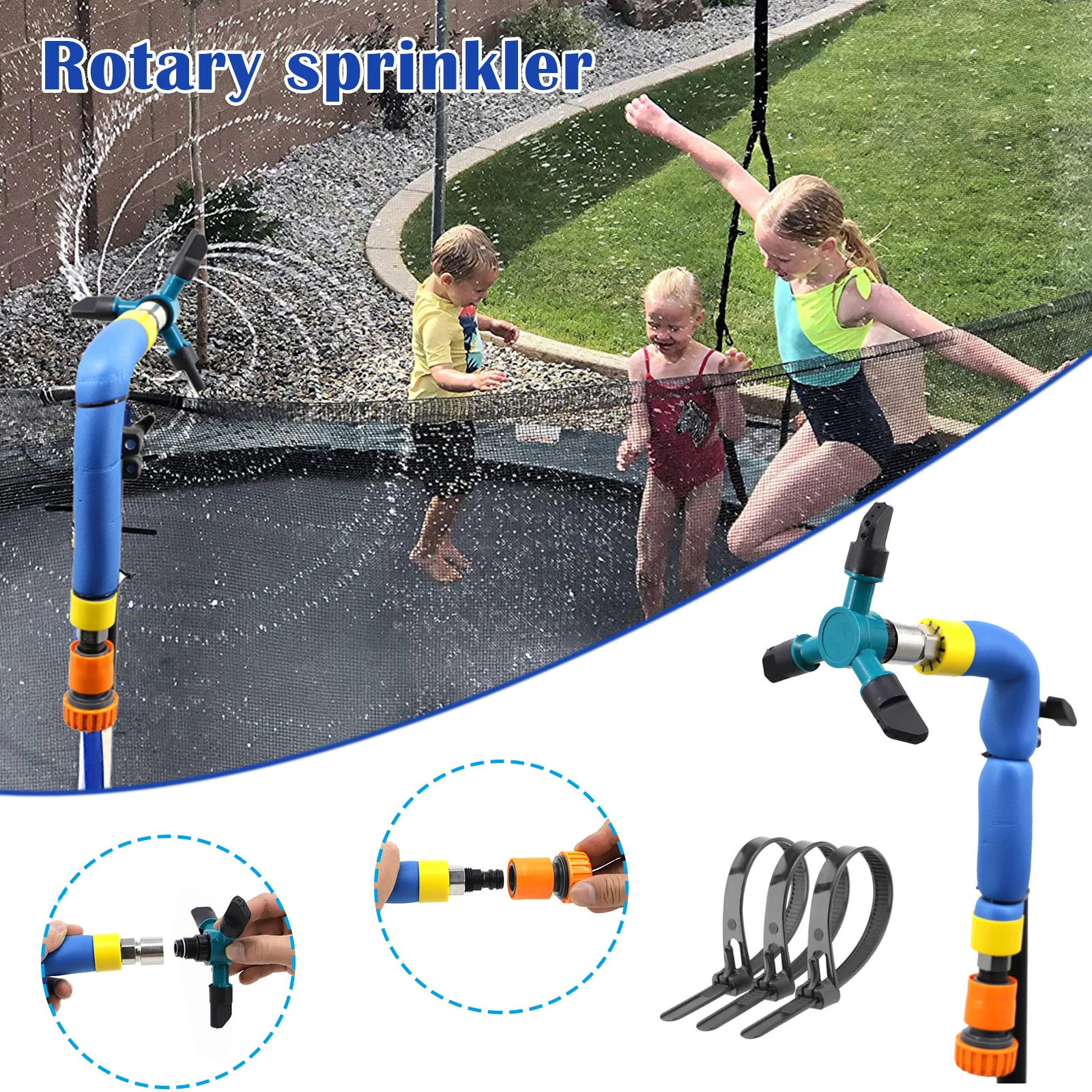 

Trampoline Sprinkler for Kid Outdoor Trampoline Yard Waterpark Water Sprinkler for Adult Boy Girl _WK