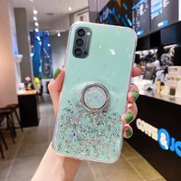 luxury ring bling glitter silicone phone case for oppo reno 6 5 4 3 ace pro findx2 a94 a53 a52 ultra thin sequins cover