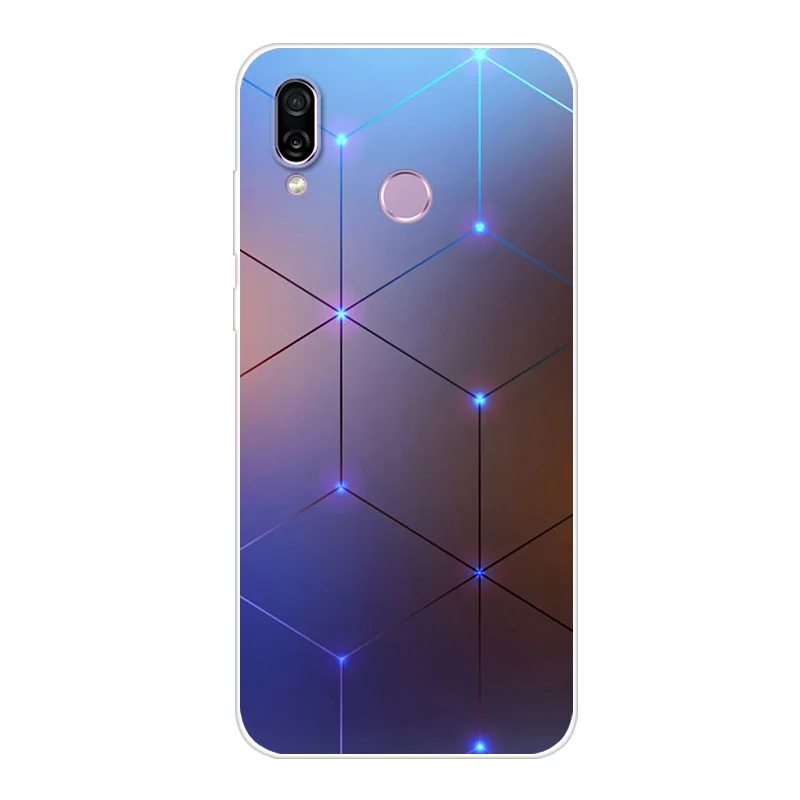 Синий Силиконовый чехол для huawei Honor Play, мягкий силиконовый чехол, TPU чехол для телефона, для huawei Honor Play, чехол, 6,3 капа, Coque Honor Play Funda - Цвет: Синий