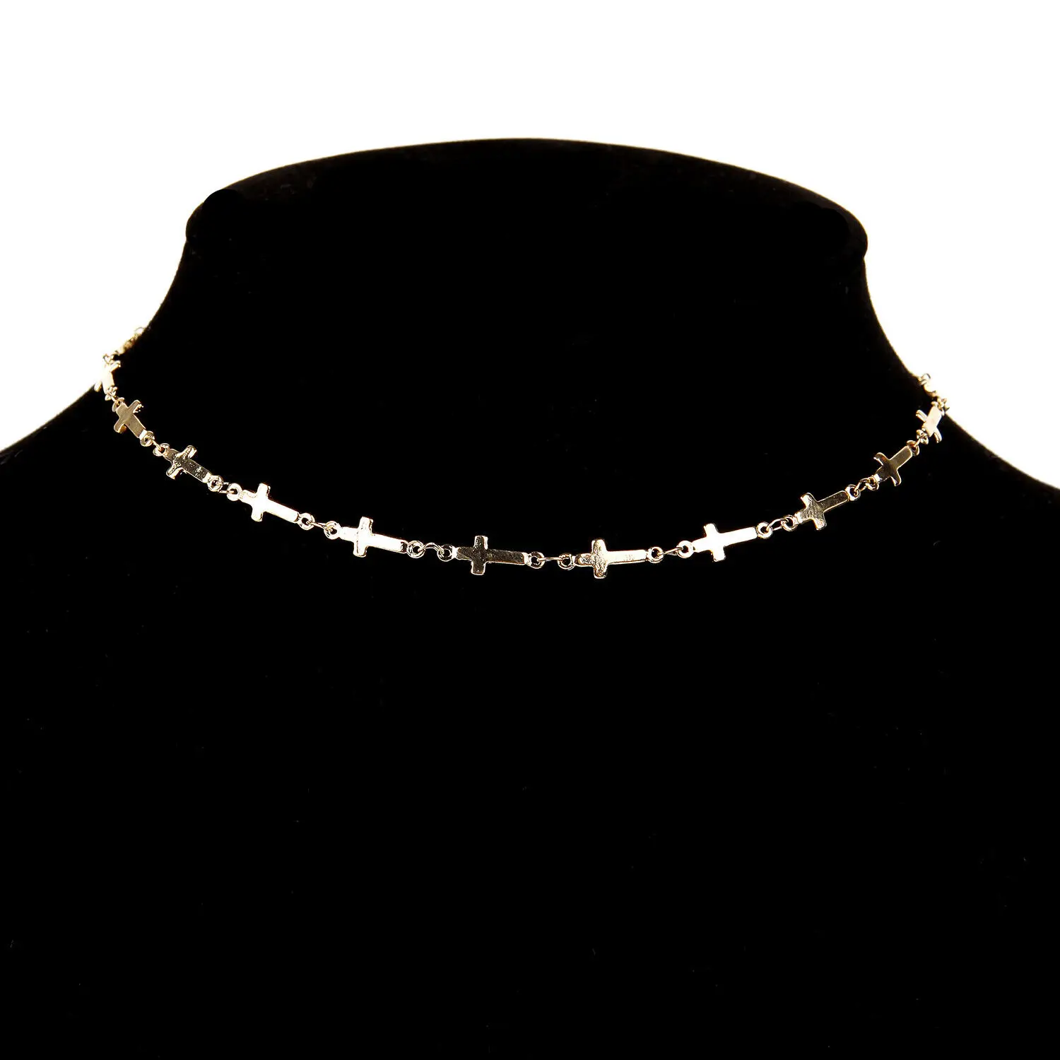 

Simple Cross Choker Necklaces For Women Fashion Clavicle Link Chain Collar Necklace Fashion Party Jewelry For Women