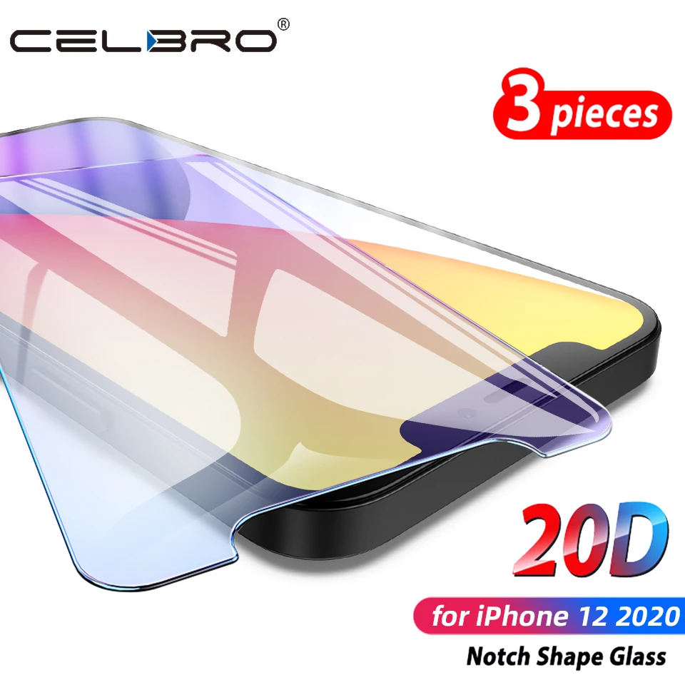 3 шт. полное покрытие 9H HD закаленное стекло для iPhone 12 Pro Max Mini 12Pro 5 4 &quot6 1" 6 7