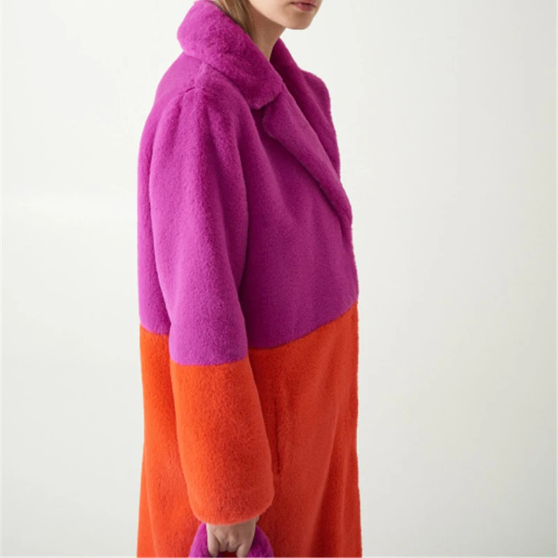 Зимнее женское пальто 2020 тонкий Повседневная одежда в стиле пэчворк С полосатой