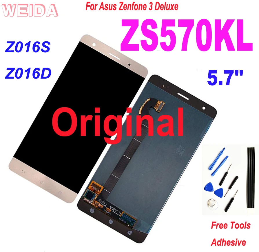 Original 5.7'' LCD For ASUS Zenfone 3 Deluxe ZS570KL Z016S Z016D LCD Display Touch Screen Digitizer Assembly for ZS570KL Display