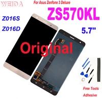 original 5 7 lcd for asus zenfone 3 deluxe zs570kl z016s z016d lcd display touch screen digitizer assembly for zs570kl display