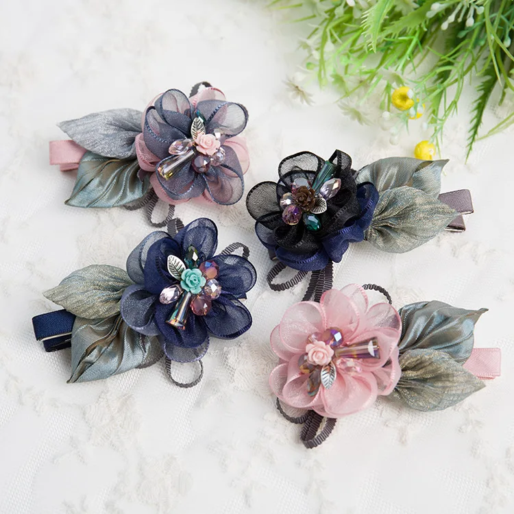 Высококачественная заколка для волос ручной работы с цветами ювелирные изделия